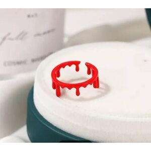 NWOT Red Blood Metal Adjustable Ring